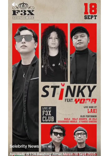 Terbaru: Grup Band Stinky Siap Guncang Panggung F3X Club Bandung Jumat Malam Ini Secara Detail